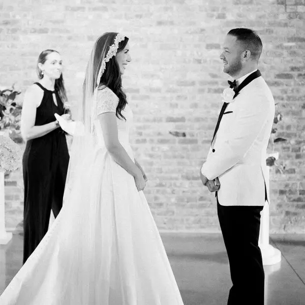 Bride and Groom during wedding ceremony